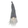 Northlight 8" Metallic Gray Knit Gnome Head LED Ornament 2 Northlight 8" Metallic Gray Knit Gnome Head LED Ornament -Northlight Shop D491070S 1