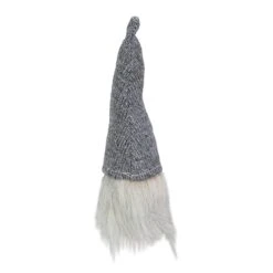 Northlight 8" Metallic Gray Knit Gnome Head LED Ornament 10 Northlight 8" Metallic Gray Knit Gnome Head LED Ornament -Northlight Shop D491070S 3