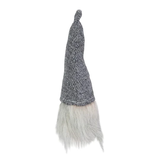 Northlight 8" Metallic Gray Knit Gnome Head LED Ornament 6 Northlight 8" Metallic Gray Knit Gnome Head LED Ornament - Image 4