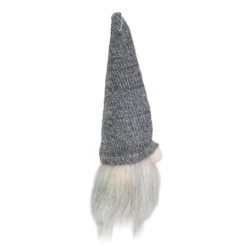 Northlight 8" Metallic Gray Knit Gnome Head LED Ornament 11 Northlight 8" Metallic Gray Knit Gnome Head LED Ornament -Northlight Shop D491070S 4