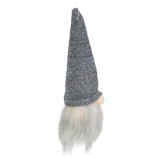 Northlight 8" Metallic Gray Knit Gnome Head LED Ornament 7 Northlight 8" Metallic Gray Knit Gnome Head LED Ornament - Image 5