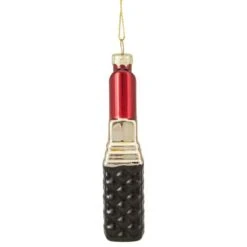 Northlight 4.5" Red Lipstick Glass Christmas Ornament -Northlight Shop D491074S 3
