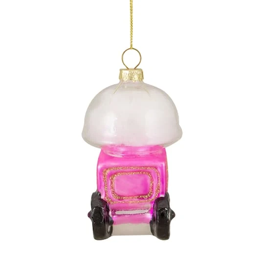Northlight 3.5" Pink, White & Gold Cotton Candy Machine Glass Christmas Ornament 5 Northlight 3.5" Pink, White & Gold Cotton Candy Machine Glass Christmas Ornament - Image 3