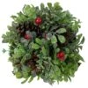 Northlight 7" Green & Red Glitter Berry Pine Cone Topiary Ball Ornament -Northlight Shop D491089S 1