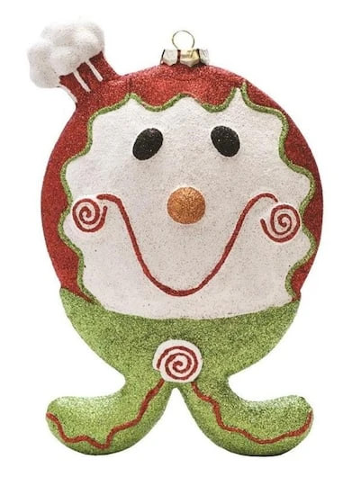 Northlight 9" Glittered Red & Green Shatterproof Gingerbread Boy Christmas Ornament 4 Northlight 9" Glittered Red & Green Shatterproof Gingerbread Boy Christmas Ornament - Image 2