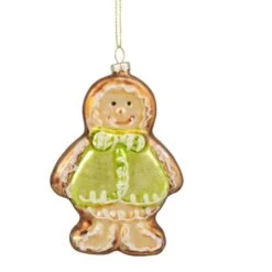Northlight 4.5" Bronze & Brown Glass Gingerbread Christmas Ornament 17 Northlight 4.5" Bronze & Brown Glass Gingerbread Christmas Ornament -Northlight Shop D491094S 11