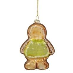 Northlight 4.5" Bronze & Brown Glass Gingerbread Christmas Ornament 21 Northlight 4.5" Bronze & Brown Glass Gingerbread Christmas Ornament -Northlight Shop D491094S 15
