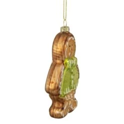 Northlight 4.5" Bronze & Brown Glass Gingerbread Christmas Ornament 15 Northlight 4.5" Bronze & Brown Glass Gingerbread Christmas Ornament -Northlight Shop D491094S 3