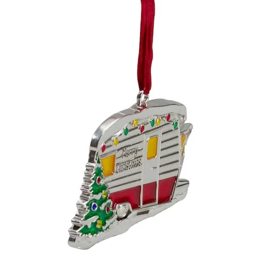 Northlight Silver Plated Camper Crystal Embellished Ornament 5 Northlight Silver Plated Camper Crystal Embellished Ornament - Image 3