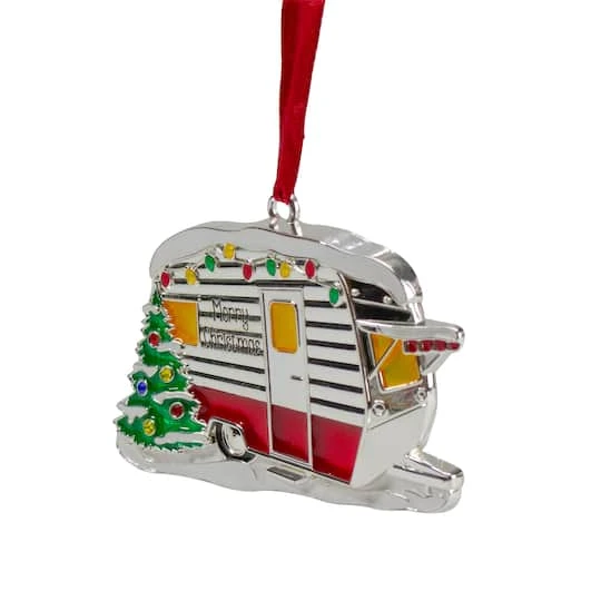 Northlight Silver Plated Camper Crystal Embellished Ornament 6 Northlight Silver Plated Camper Crystal Embellished Ornament - Image 4