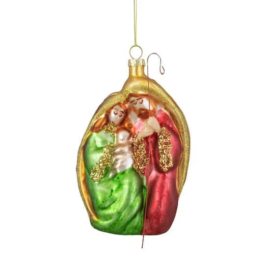Northlight Holy Family Glass Nativity Ornament 4 Northlight Holy Family Glass Nativity Ornament - Image 2