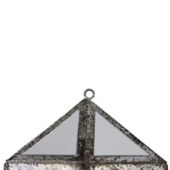 Northlight 10.5" Silver And Clear Mirrored Geometric Framed Drop Ornament -Northlight Shop D491134S 3