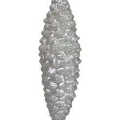 Northlight Frosted White Pine Cone Glass Ornament -Northlight Shop D491142S 2