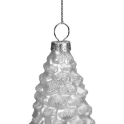 Northlight Frosted White Pine Cone Glass Ornament -Northlight Shop D491142S 3
