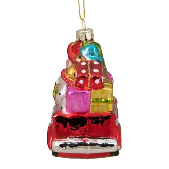 Northlight 4" Red Fire Truck With Santa & Presents Glass Christmas Ornament 8 Northlight 4" Red Fire Truck With Santa & Presents Glass Christmas Ornament - Image 6