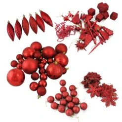 Northlight 125ct. 5.5" Apple Red Shatterproof 3-Finish Christmas Ornaments 9 Northlight 125ct. 5.5" Apple Red Shatterproof 3-Finish Christmas Ornaments -Northlight Shop D491152S 1 1