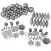 Northlight 125ct 5.5" Splendor Silver Shatterproof 4-Finish Christmas Ornaments 1 Northlight 125ct 5.5" Splendor Silver Shatterproof 4-Finish Christmas Ornaments -Northlight Shop D491153S 1