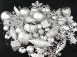 Northlight 125ct 5.5" Splendor Silver Shatterproof 4-Finish Christmas Ornaments 10 Northlight 125ct 5.5" Splendor Silver Shatterproof 4-Finish Christmas Ornaments -Northlight Shop D491153S 12