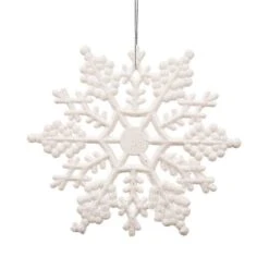Northlight 24ct. 4" White Glitter Snowflake Christmas Ornaments 8 Northlight 24ct. 4" White Glitter Snowflake Christmas Ornaments -Northlight Shop D491154S 11