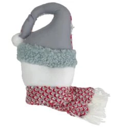 Northlight 11" Gray & Red Plush Knit Snowman Head Christmas Ornament -Northlight Shop D491162S 4