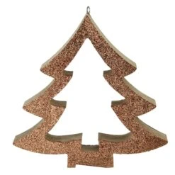 Northlight 7" Brown Glittered Cutout Christmas Tree Ornament 8 Northlight 7" Brown Glittered Cutout Christmas Tree Ornament -Northlight Shop D491180S 2