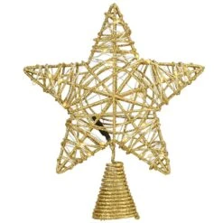 9" Gold Star Tree Top With Dual Color® Lights 9 9" Gold Star Tree Top With Dual Color® Lights -Northlight Shop D491237S 1 1