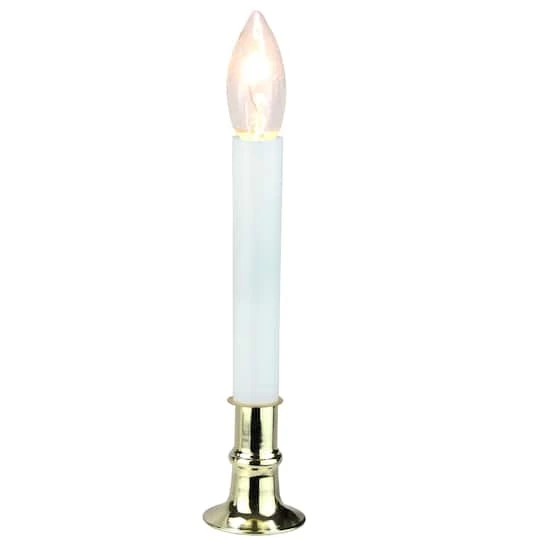 Northlight 9" White & Gold Christmas Candle Lamp With Timer 4 Northlight 9" White & Gold Christmas Candle Lamp With Timer - Image 2