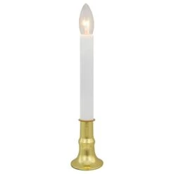 Northlight 9" White & Gold Christmas Candle Lamp With Timer 14 Northlight 9" White & Gold Christmas Candle Lamp With Timer -Northlight Shop D491439S 11