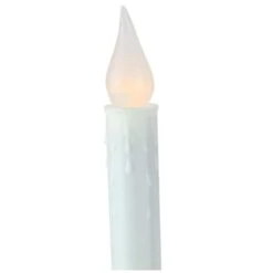 Northlight 8.75" Pre-Lit White & Gold LED C5 Flickering Christmas Candle Lamp With Handle Base -Northlight Shop D491441S 3