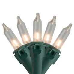 Northlight 50ct. Mini Christmas String Lights With Green Wire Clear -Northlight Shop D491460S 1 1