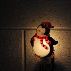 Northlight 6" Black & Red Penguin With Santa Hat Christmas Night Light 9 Northlight 6" Black & Red Penguin With Santa Hat Christmas Night Light -Northlight Shop D491468S 3