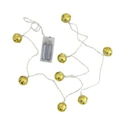 Northlight 8ct. Gold LED Jingle Bell Christmas Lights 9 Northlight 8ct. Gold LED Jingle Bell Christmas Lights -Northlight Shop D491475S 3