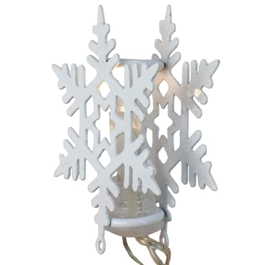Northlight 8ct. Warm White LED Snowflake Christmas Lights 5 Northlight 8ct. Warm White LED Snowflake Christmas Lights - Image 3
