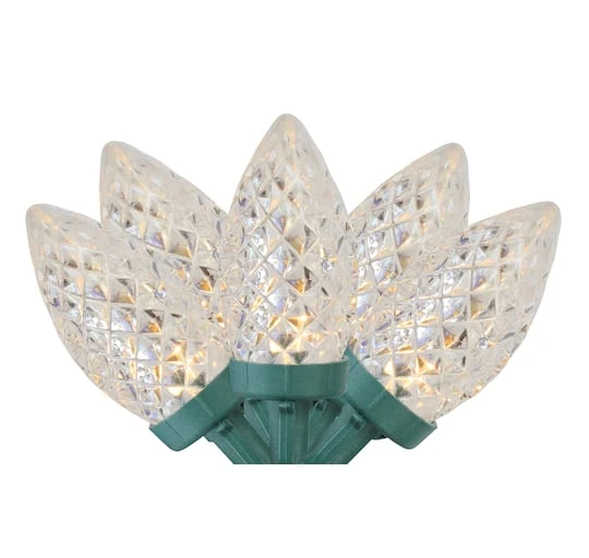 Northlight 100ct. LED Faceted C7 Christmas String Lights Warm White 3 Northlight 100ct. LED Faceted C7 Christmas String Lights Warm White