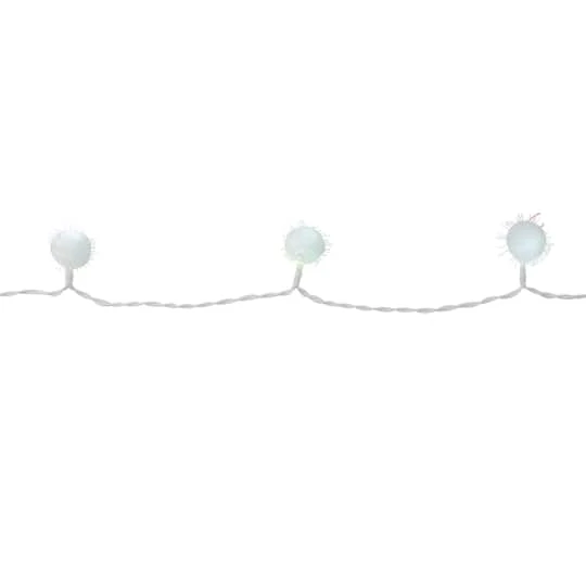 Northlight 40ct. Cool White Iridescent Snowball LED Christmas String Lights 4 Northlight 40ct. Cool White Iridescent Snowball LED Christmas String Lights - Image 2