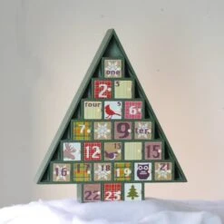 Northlight 15" Green Tree Shaped Christmas Advent Calendar Decoration -Northlight Shop D491519S 2