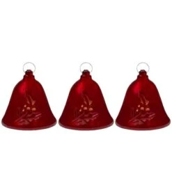 Northlight 6.5" Musical Lighted Red Bells Christmas Décor Set -Northlight Shop D491527S 1 1