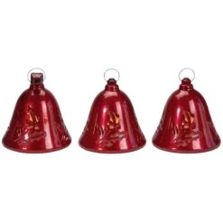 Northlight 6.5" Musical Lighted Red Bells Christmas Décor Set -Northlight Shop D491527S 3