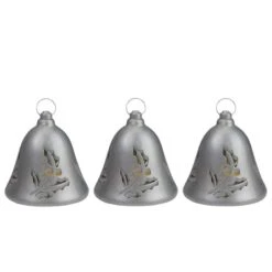 Northlight 6.5" Musical Lighted Silver Bells Christmas Décor Set