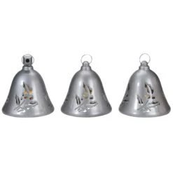 Northlight 6.5" Musical Lighted Silver Bells Christmas Décor Set 11 Northlight 6.5" Musical Lighted Silver Bells Christmas Décor Set -Northlight Shop D491529S 3