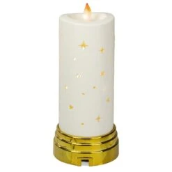 Northlight 9" Gold & White Nativity Scene Flameless Candle 11 Northlight 9" Gold & White Nativity Scene Flameless Candle -Northlight Shop D491537S 4