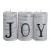 Northlight 6" Battery Operated JOY Christmas LED Flameless Candle Set -Northlight Shop D491540S 1