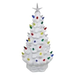 Northlight 14.5" LED Lighted Retro Ceramic Christmas Tree -Northlight Shop D491556S 1 1