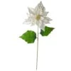 Northlight White & Gold Christmas Poinsettia Stem -Northlight Shop D491557S 1