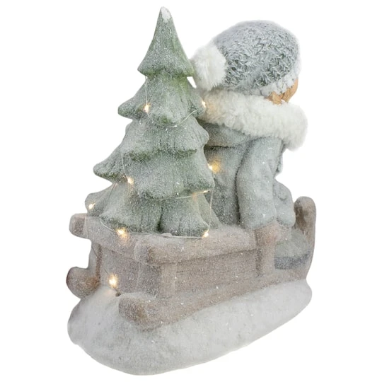 Northlight 15" Lighted Girl On Sled Tabletop Decoration 7 Northlight 15" Lighted Girl On Sled Tabletop Decoration - Image 5