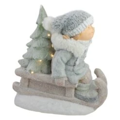 Northlight 15" Lighted Girl On Sled Tabletop Decoration 13 Northlight 15" Lighted Girl On Sled Tabletop Decoration -Northlight Shop D491571S 5