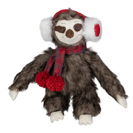 Northlight 12" Plush Sitting Sloth Tabletop Decoration 4 Northlight 12" Plush Sitting Sloth Tabletop Decoration - Image 2