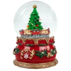 Northlight 6" Musical Christmas Tree & Train Animated Water Globe 17 Northlight 6" Musical Christmas Tree & Train Animated Water Globe -Northlight Shop D491589S 13