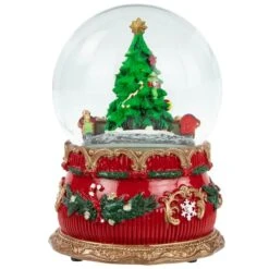 Northlight 6" Musical Christmas Tree & Train Animated Water Globe 18 Northlight 6" Musical Christmas Tree & Train Animated Water Globe -Northlight Shop D491589S 14