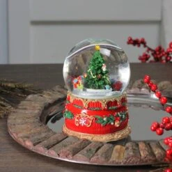 Northlight 6" Musical Christmas Tree & Train Animated Water Globe 14 Northlight 6" Musical Christmas Tree & Train Animated Water Globe -Northlight Shop D491589S 3